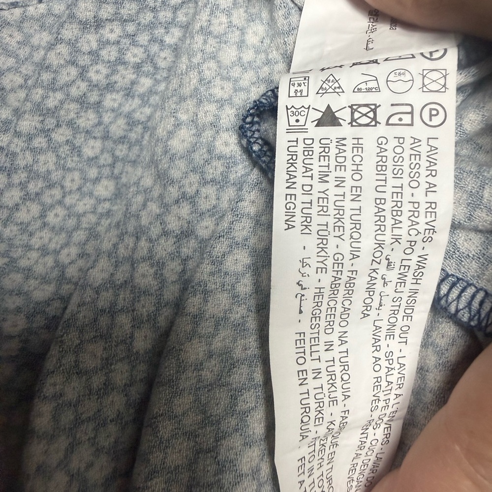 Pull&Bear Blue Floral Wrap Midi Dress - Picture 6 of 6